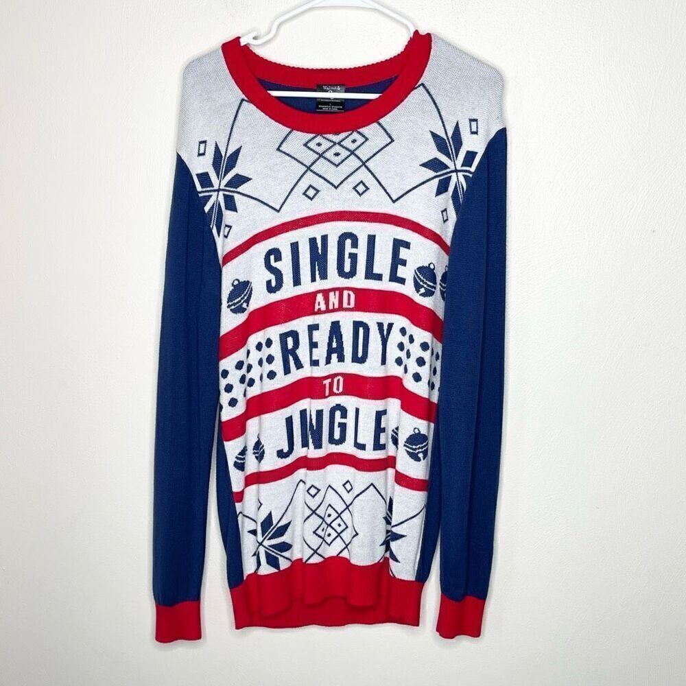 Walnut & 39th Christmas Sweater “Single and Ready to Jingle” - Men’s US L